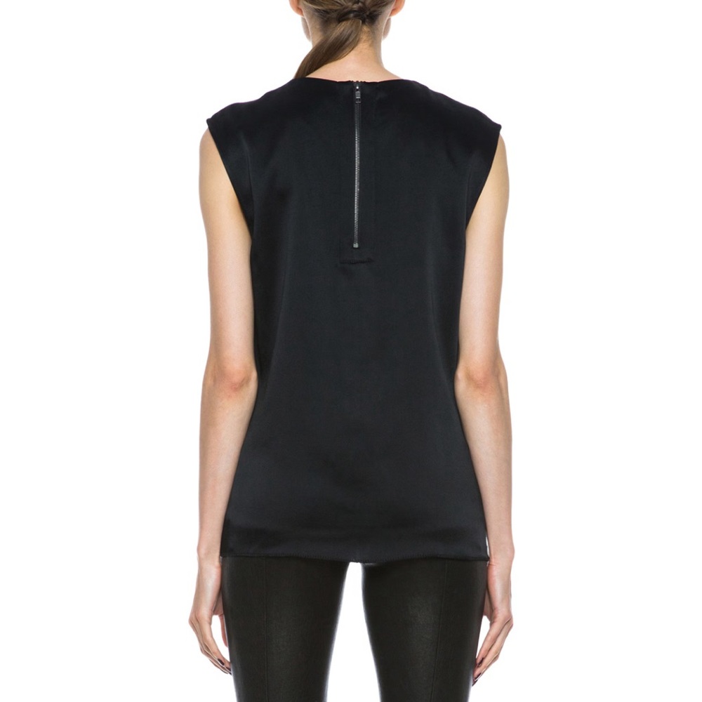 Helmut Lang Black Crochet Overlay Sleeveless Top - Picture 5 of 14